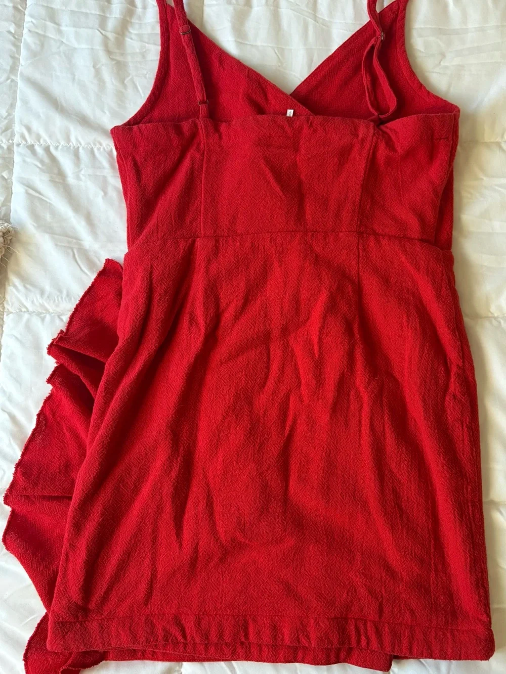 Free People Red Wrap Mini Dress
